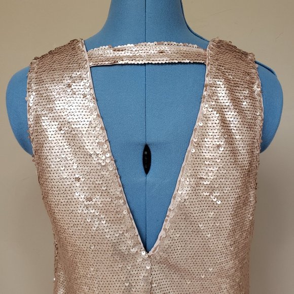 Rose gold sexy mini dress - Picture 3 of 4